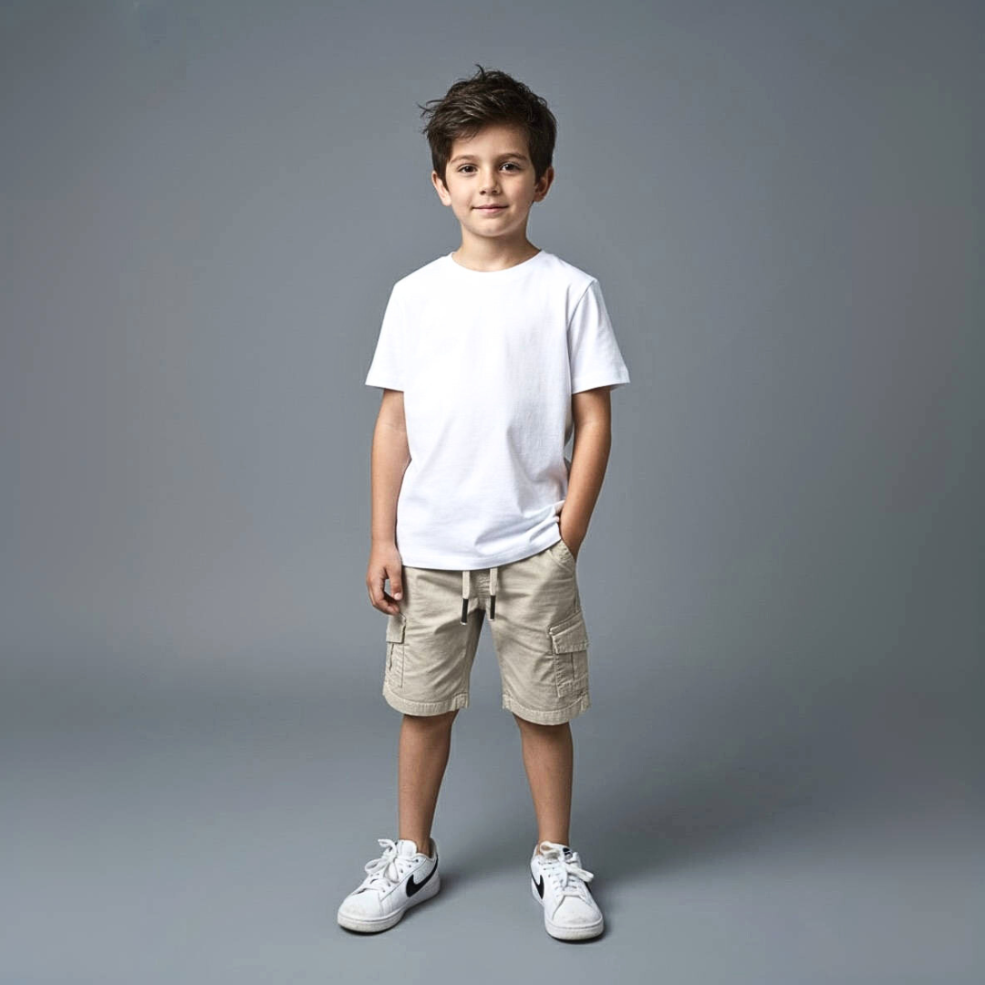 Short Niño Cargo - Beige