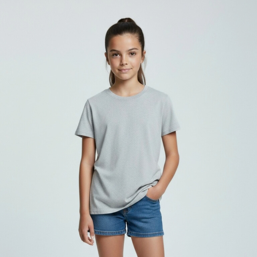 polo gris melange niños algodon