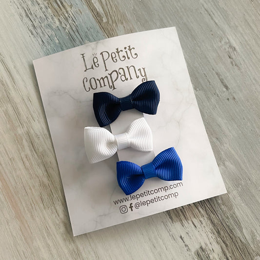 Mini Ganchos Navy (3 unidades) - Le Petit Company