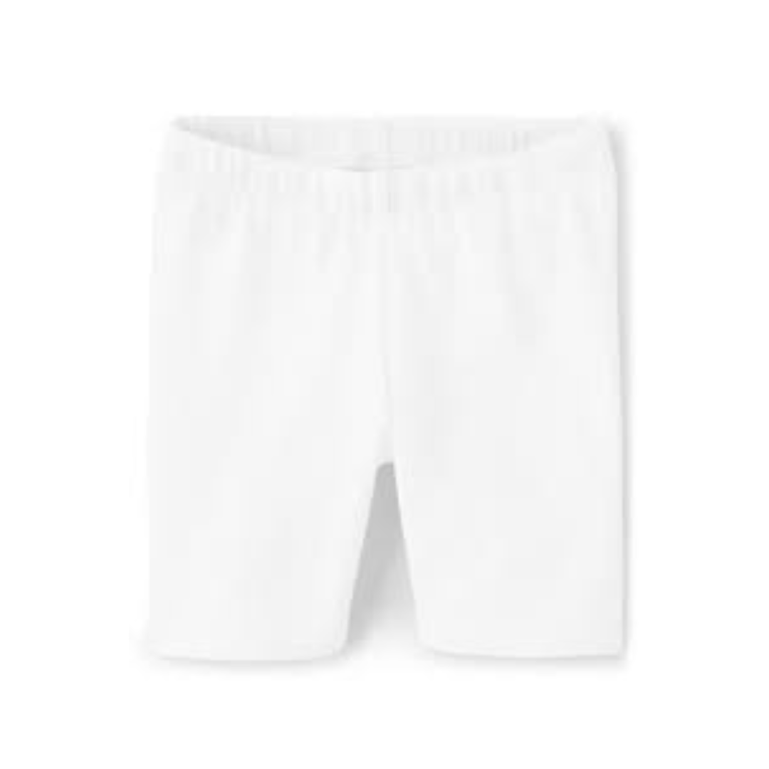 Biker shorts para niñas 100% algodón en color blanco – Ropa infantil en Lima Perú