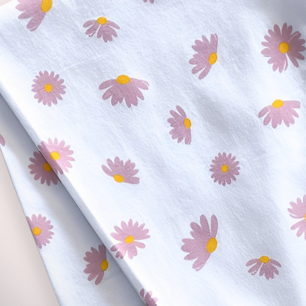 Legging Blanco Niña Margarita Algodón 1 - Le Petit Company