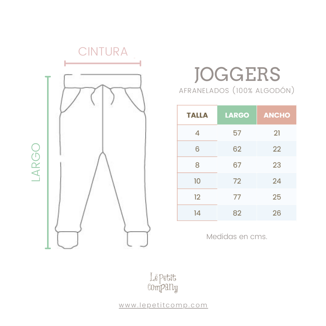 Jogger Denim Niño Niña (Afranelado - 100% algodón) - Le Petit Company