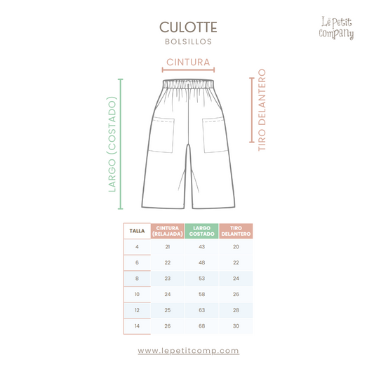 Pantalón Culotte Niña Lazo - Negro – Le Petit Company
