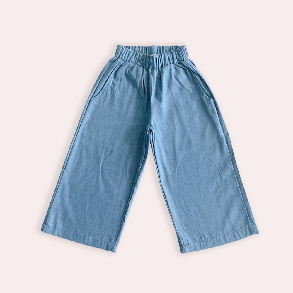 Palazo Pantalón Flare Niña - Denim 1 - Le Petit Company