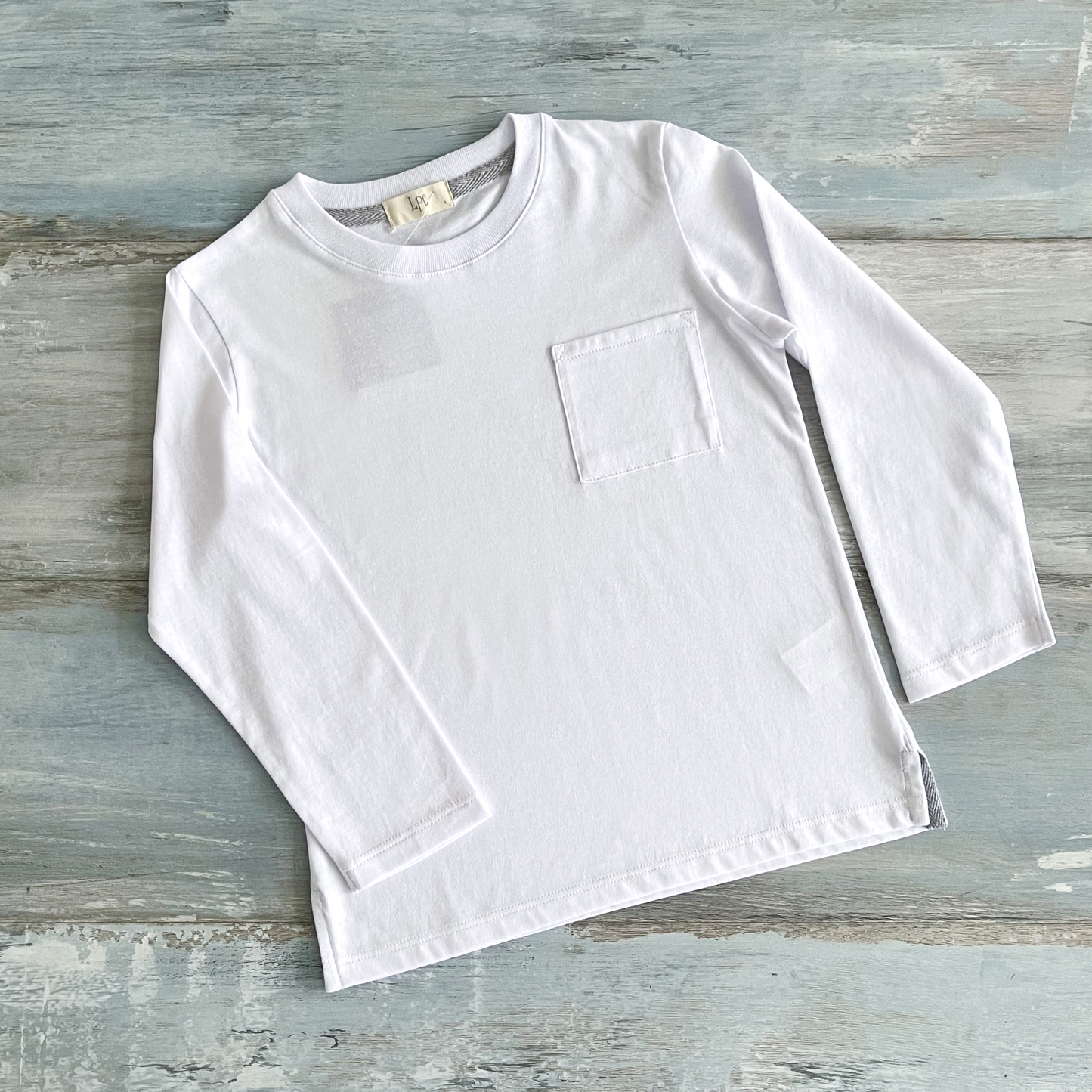 Polo Nina Nino Básico Blanco - bolsillo (100% algodón) - Le Petit Company